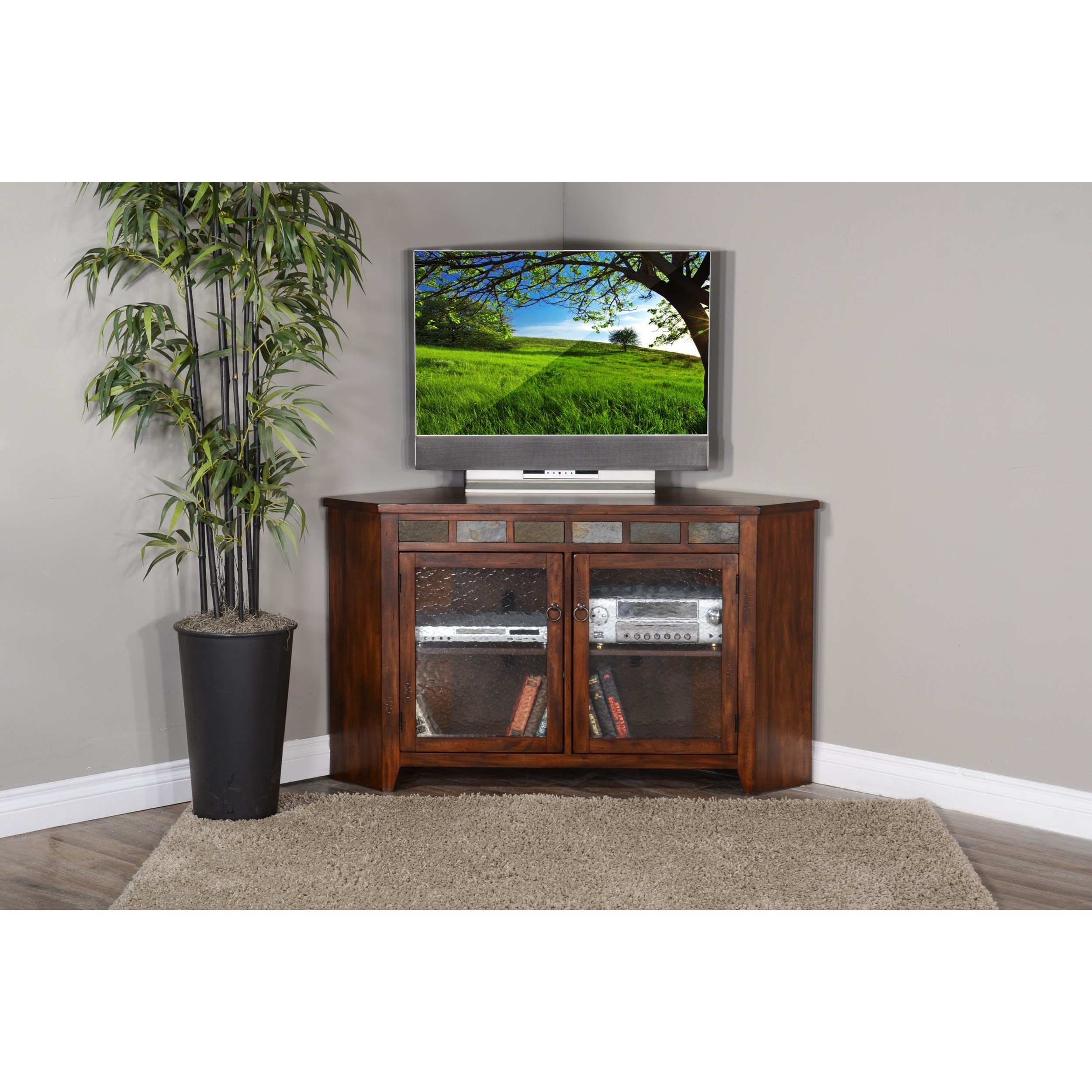 Corner tv shop stand